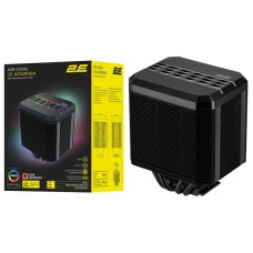 Процесорний кулер 2E GAMING Air Cool ACM90D4 ARGB, LGA1700, 2011, 1366, 1200, 115x, AM5, AM4, AM3, 4pin PWM, TDP 180W