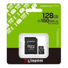 Карта пам'яті Kingston microSD 128GB C10 UHS-I A1 V10 R150MB/s + SD
