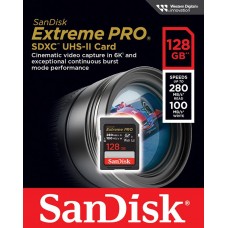 Карта пам'яті SanDisk SD 128GB C10 UHS-II U3 R280/W100MB/s Extreme Pro V60