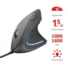 Миша Trust Verto Ergonomic, USB-A, чорний