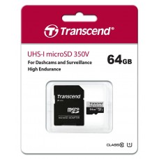 Карта пам'яті Transcend microSD 64GB C10 UHS-I U1 High Endurance (85TB)