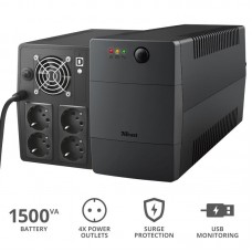 Джерело безперебійного живлення Trust Paxxon 1500VA UPS with 4 standard wall power outlets BLACK