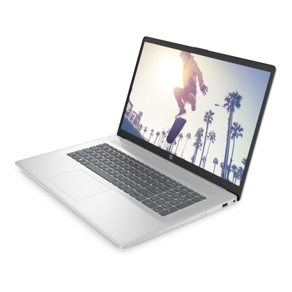 HP Ноутбук 17-cn3008ua 17.3" FHD IPS AG, Intel i3-N305, 8GB, F512GB, UMA, DOS, сріблястий
