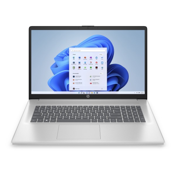 HP Ноутбук 17-cn3008ua 17.3" FHD IPS AG, Intel i3-N305, 8GB, F512GB, UMA, DOS, сріблястий