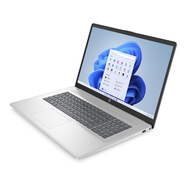 HP Ноутбук 17-cn3008ua 17.3" FHD IPS AG, Intel i3-N305, 8GB, F512GB, UMA, DOS, сріблястий